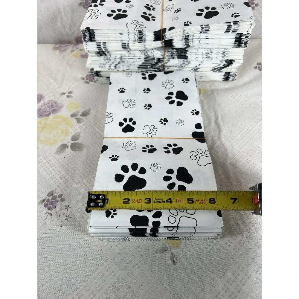 200Pack Dog Paw Print Gift Paper Bags Dog Paw Print Treat Bags Paw Print Gift...